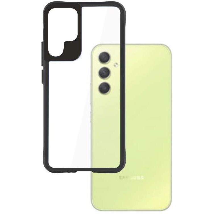Etui 3mk Satin Armor Case+ do Galaxy A34 5G, przezroczyste z czarną ramką